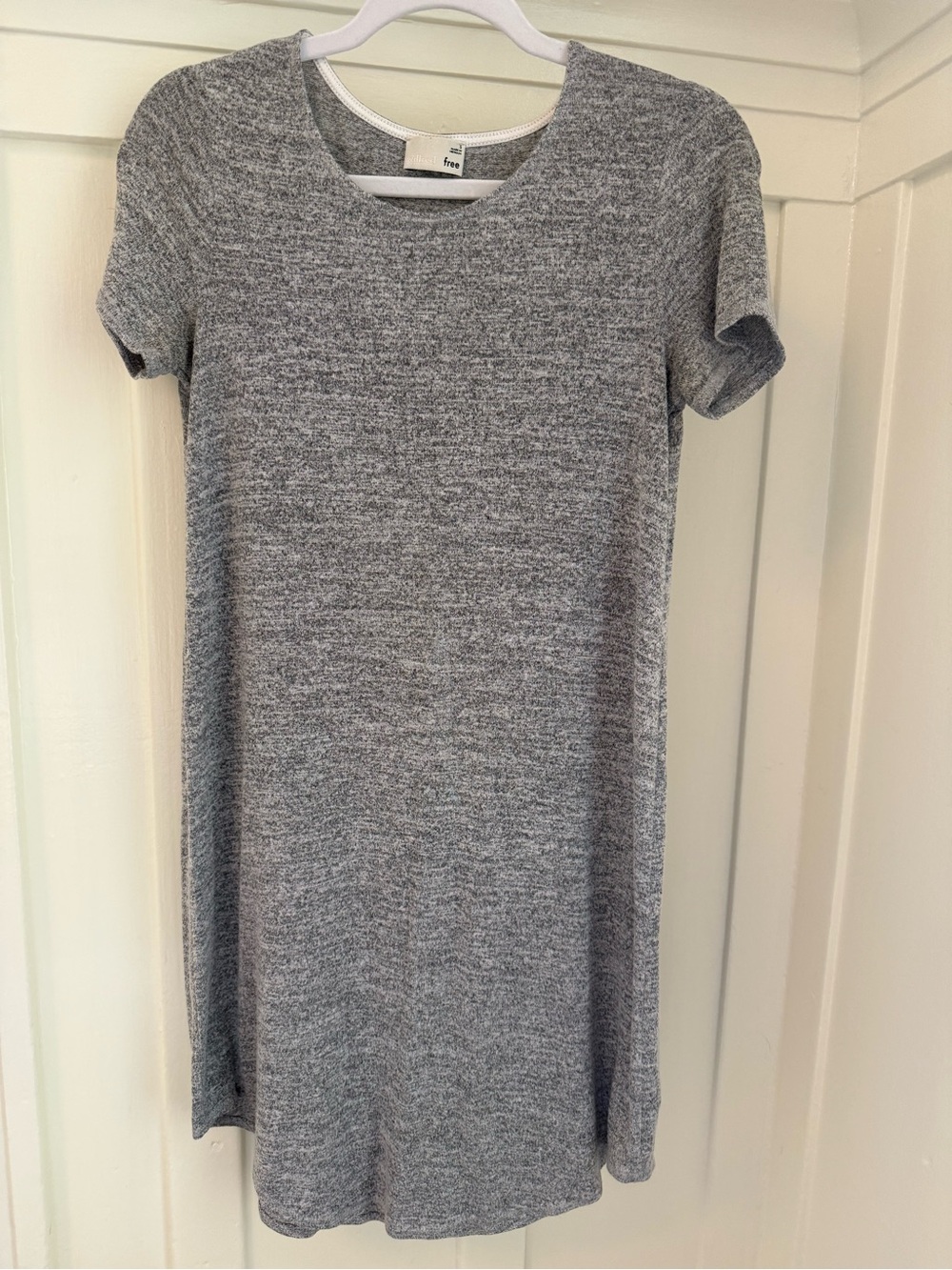 Wilfred Heather Gray Short-Sleeve Midi Dress